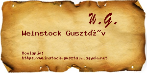 Weinstock Gusztáv névjegykártya